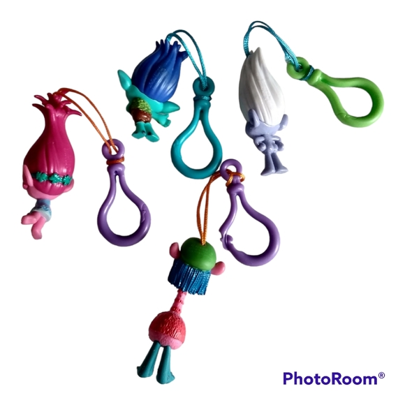 Trolls The Movie Small Backpack Charms Set of 4 - Picture 2 of 2
